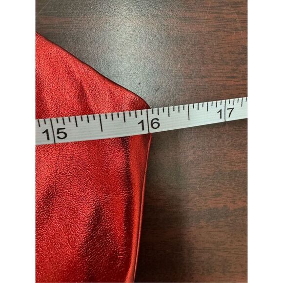 NWT Windsor Red Shiny Strapless Corset Top Size Large - Picture 6 of 8